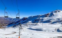 The Valle Nevado, ski center located in the Andes - Santiago Chile.